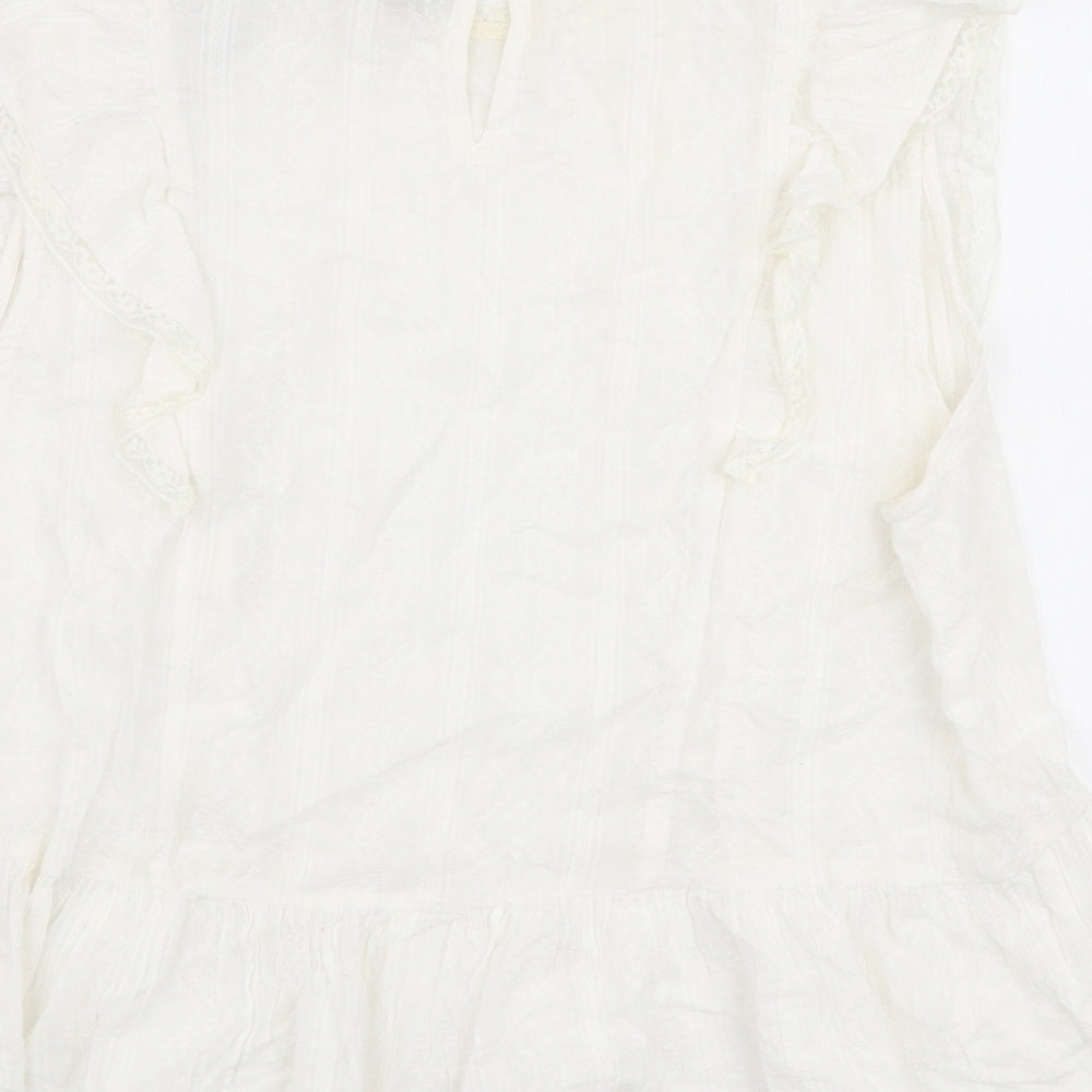 Primark Womens Ivory  100% Cotton Basic Blouse Size 20 Round Neck