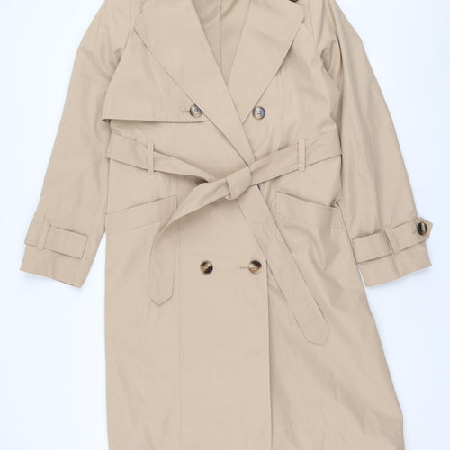 George Womens Beige   Overcoat Coat Size 14  Button