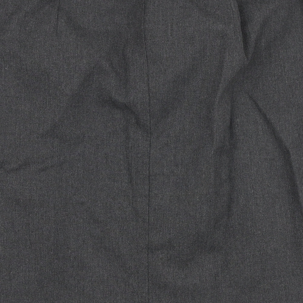 Marks and Spencer Girls Grey  Polyester Pleated Skirt Size 12-13 Years  Regular Zip
