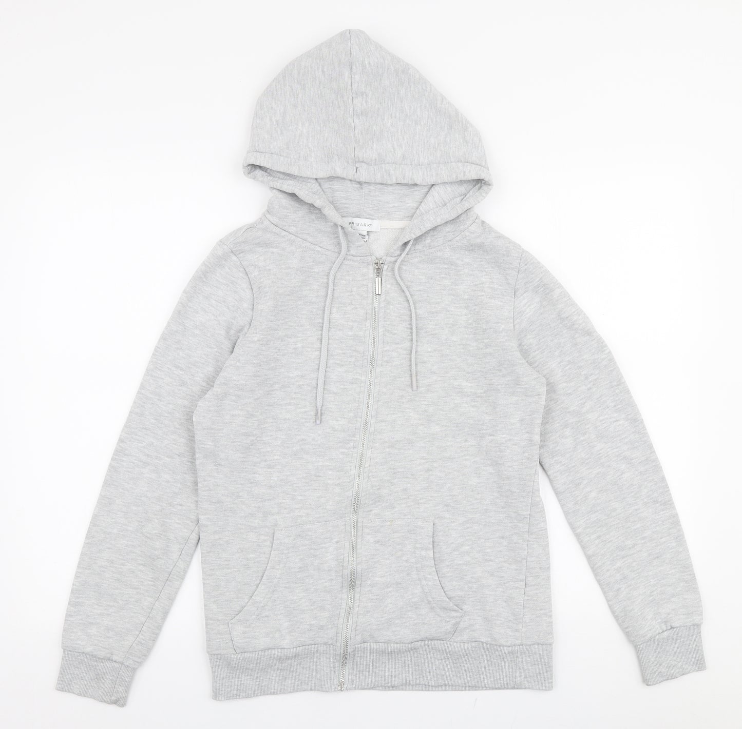 Primark Womens Grey  Polyester Full Zip Hoodie Size XS  Zip