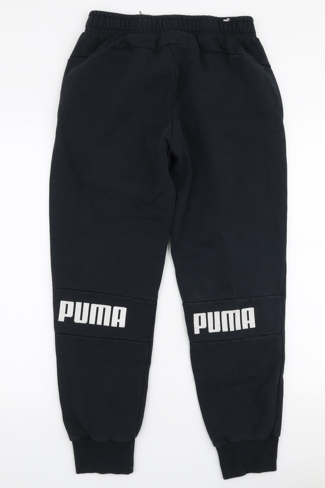 PUMA Mens Black  Polyester Jogger Trousers Size M L27 in Slim Drawstring