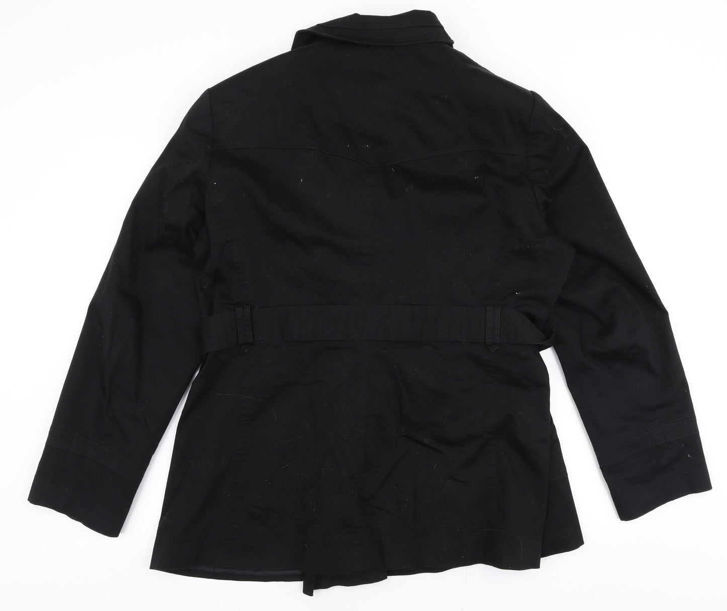 F&F Womens Black   Overcoat Coat Size 22  Button