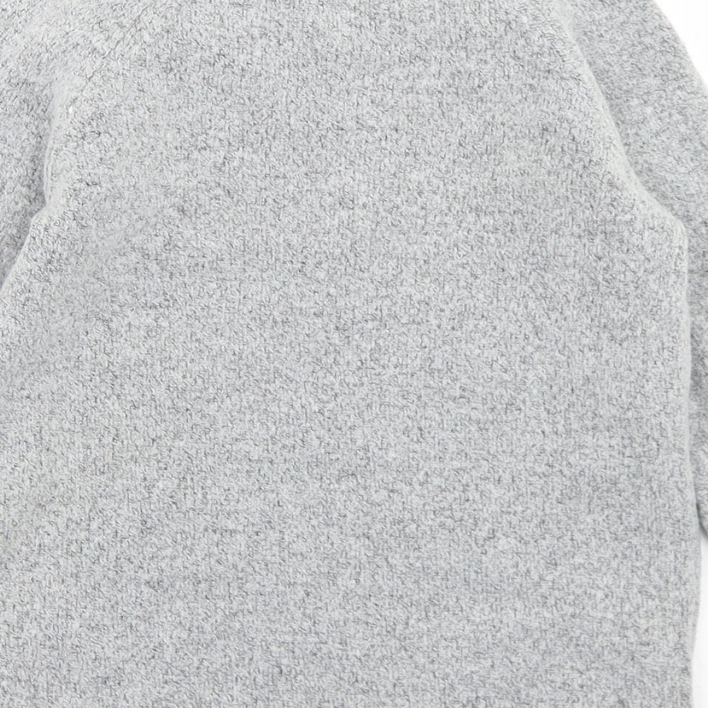 NEXT Girls Grey Crew Neck  Acrylic Pullover Jumper Size 8 Years