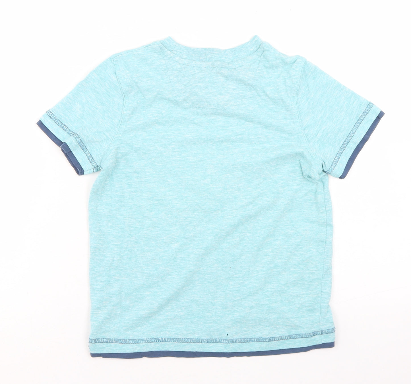 George Boys Blue  Cotton Basic T-Shirt Size 5-6 Years Crew Neck  - Beach Surfing