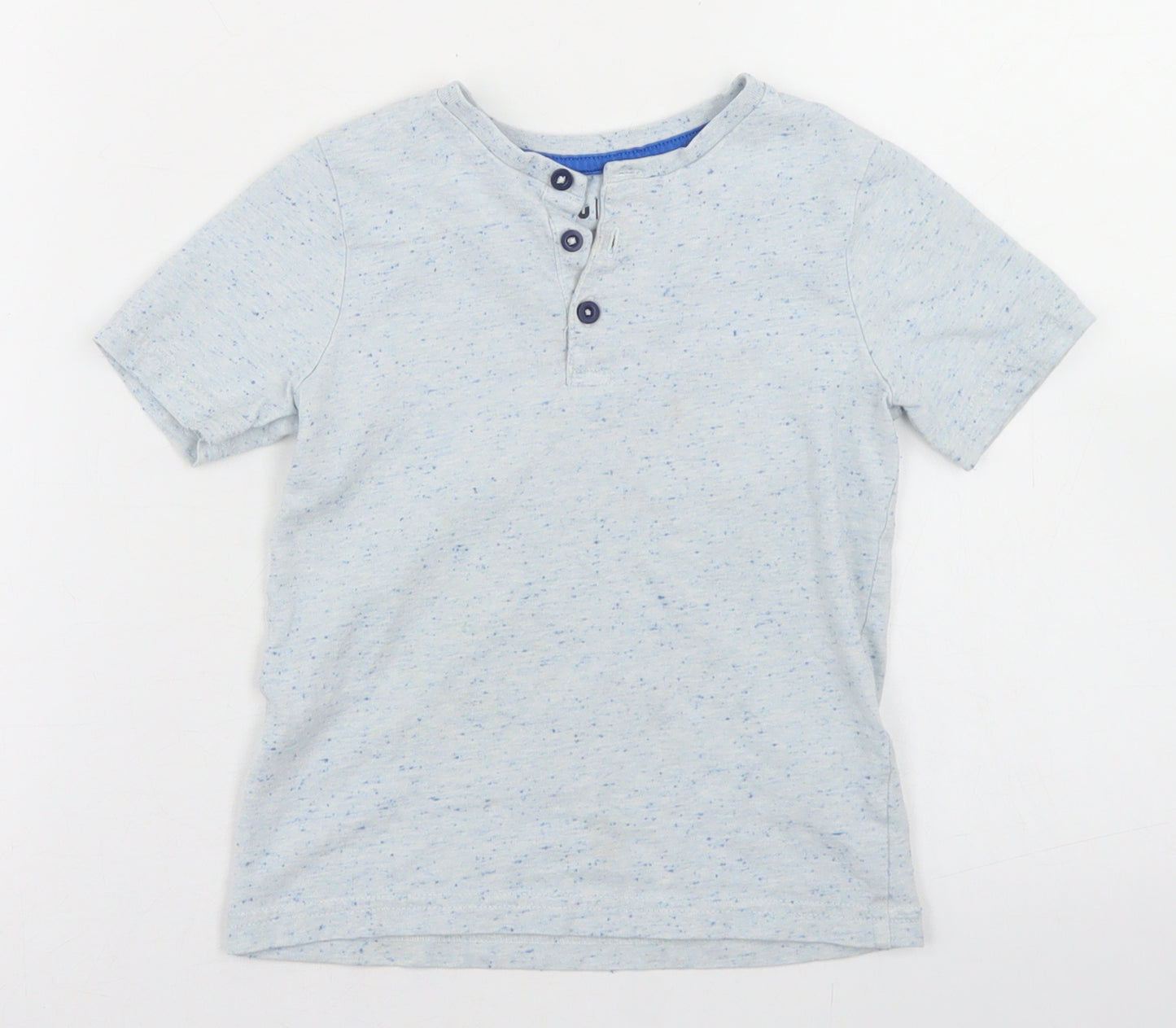 TU Boys Blue  Cotton Basic T-Shirt Size 2-3 Years Henley