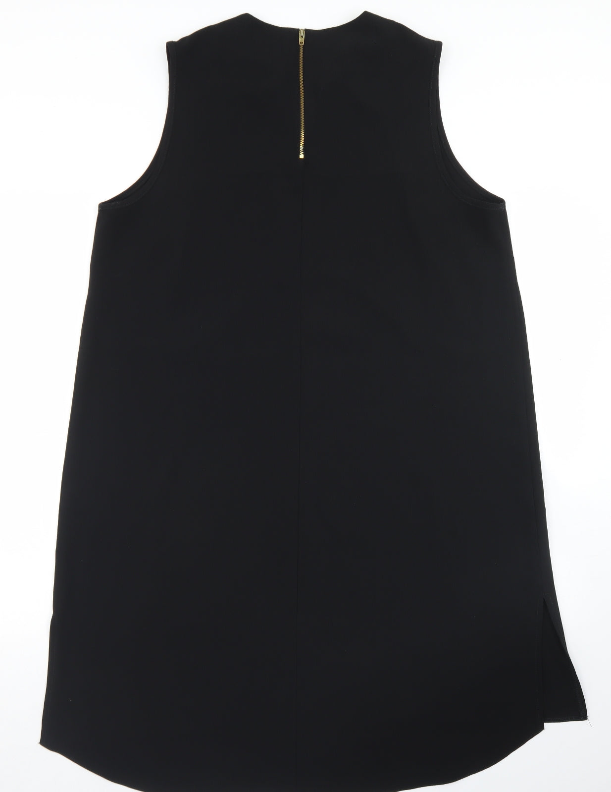 Dorothy Perkins Womens Black  Polyester Tank Dress  Size 18  Round Neck Zip