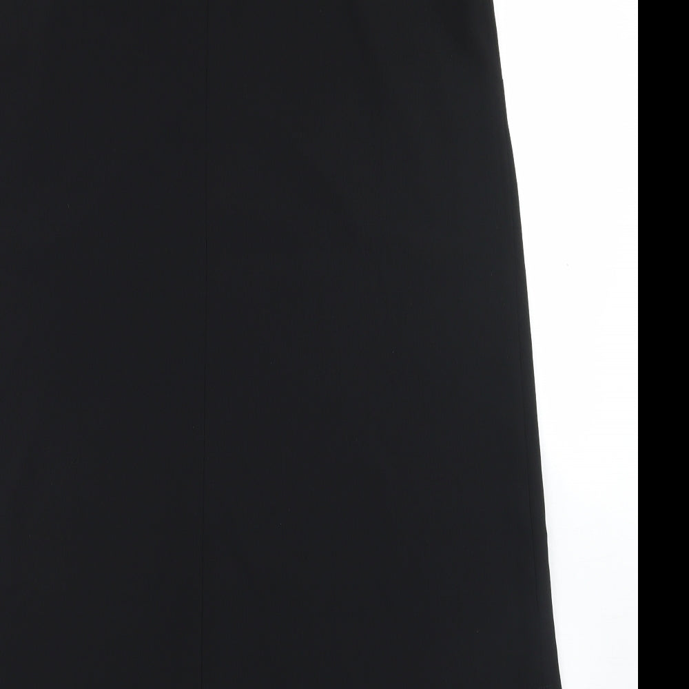 Dorothy Perkins Womens Black  Polyester Tank Dress  Size 18  Round Neck Zip
