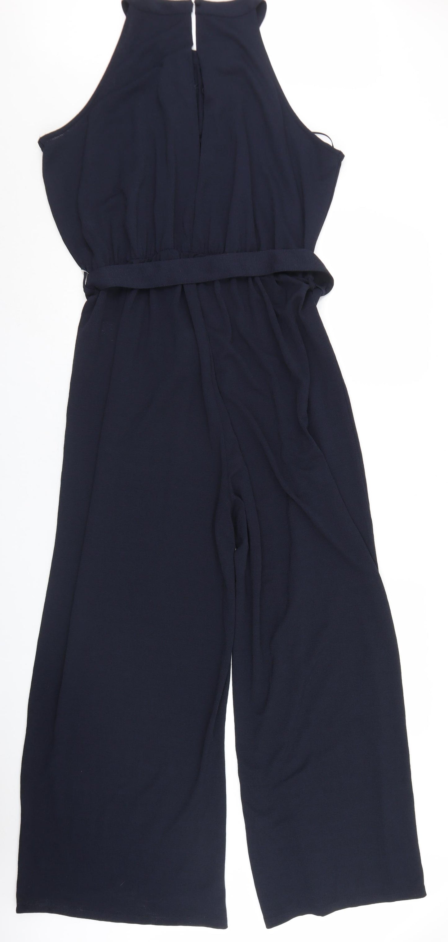 F&F Womens Blue  Polyester Playsuit One-Piece Size 20 L28 in Button