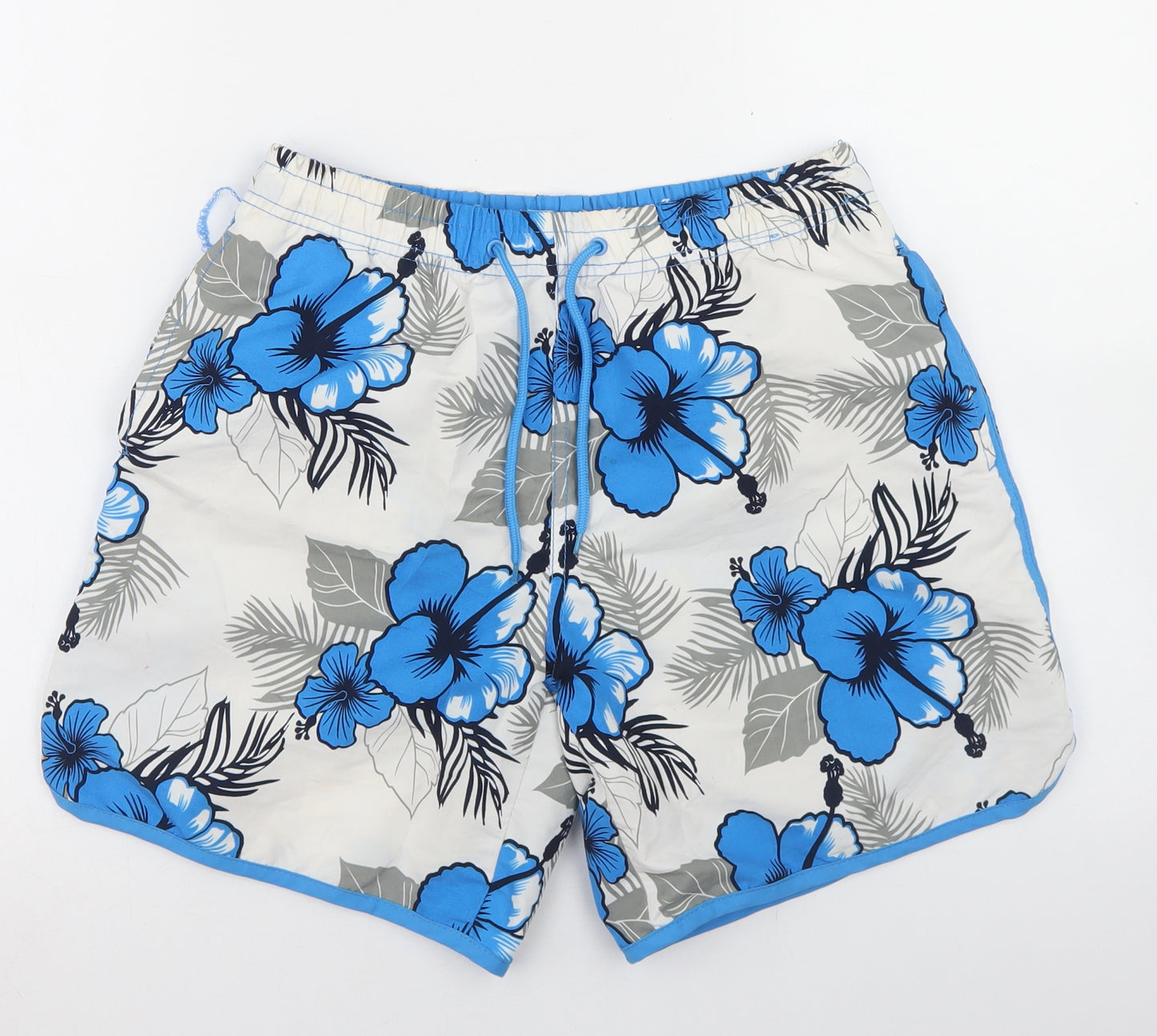 Primark Mens Multicoloured Floral Polyester Athletic Shorts Size XS L6 in Regular Drawstring - Board Shorts