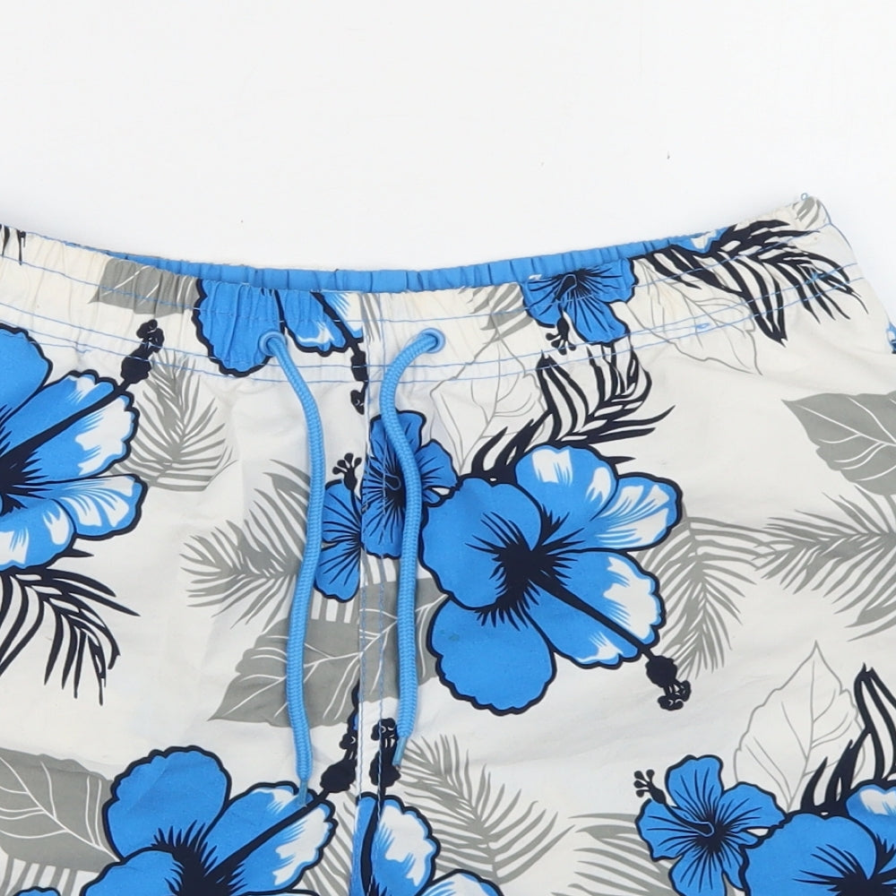 Primark Mens Multicoloured Floral Polyester Athletic Shorts Size XS L6 in Regular Drawstring - Board Shorts