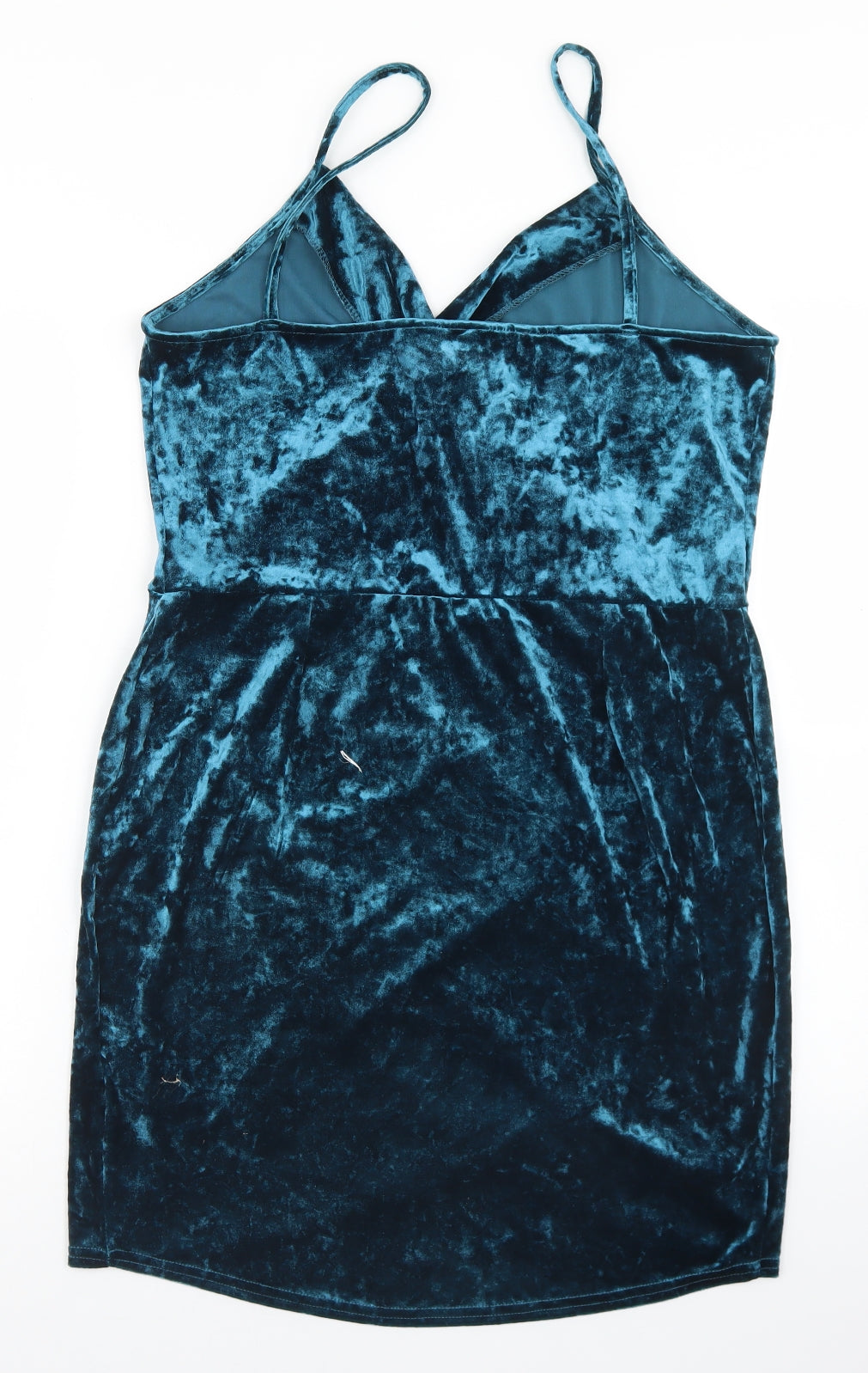 New Look Womens Blue  Polyester Wrap Dress  Size 18  V-Neck