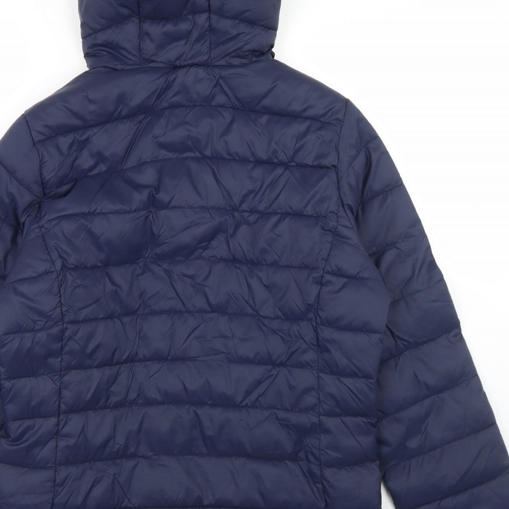 Dunnes Stores Womens Blue   Puffer Jacket Jacket Size S  Zip