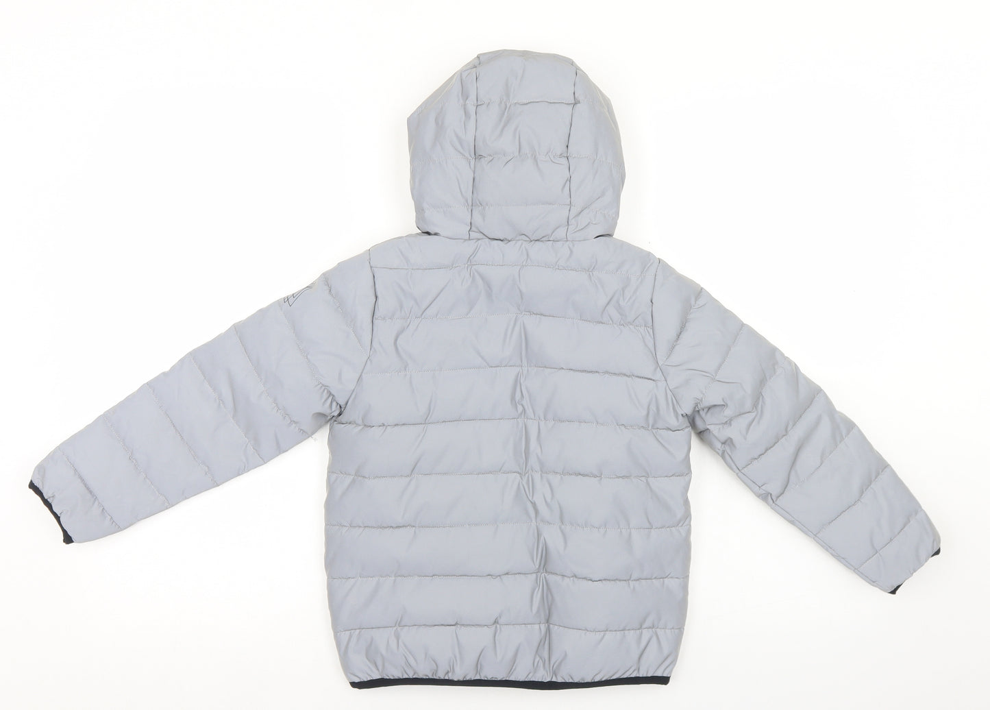 NEXT Boys Silver   Puffer Jacket Coat Size 6 Years  Zip