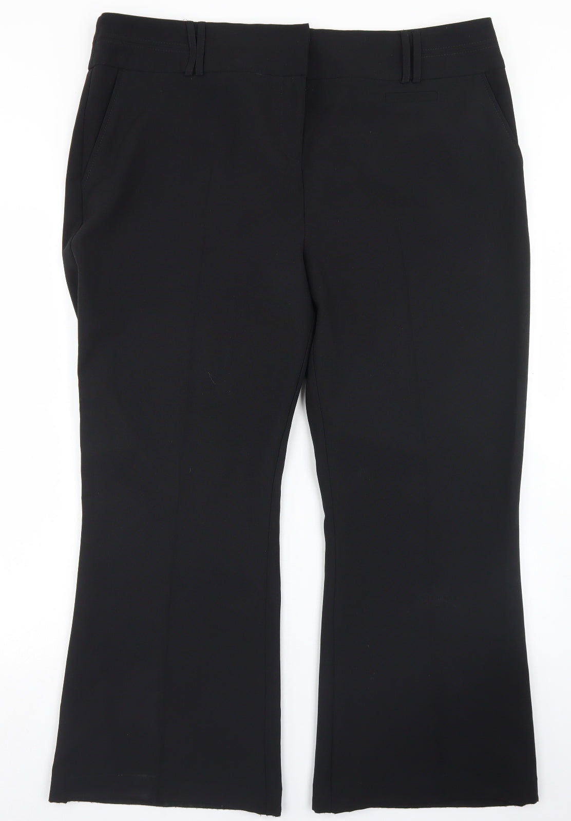 Peacocks Womens Black  Polyester Dress Pants Trousers Size 20 L27 in Regular Hook & Eye