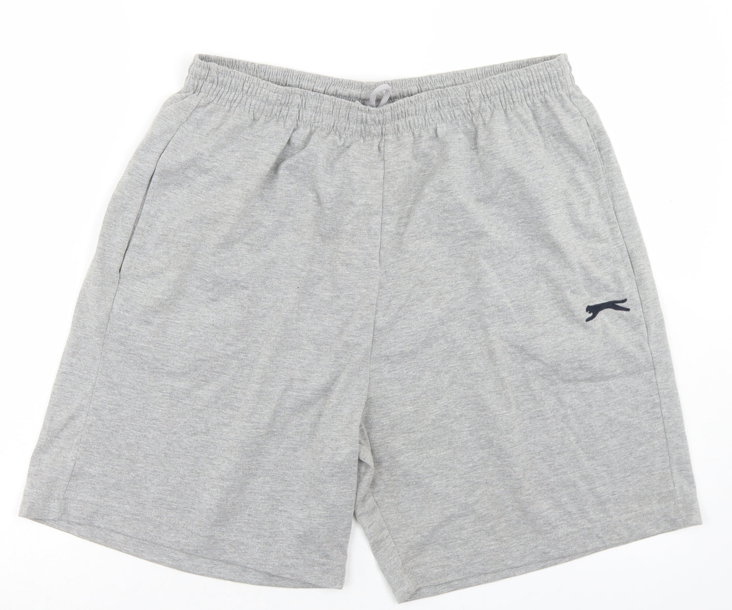 Slazenger Mens Grey  Polyester Sweat Shorts Size XL L6 in Regular Drawstring