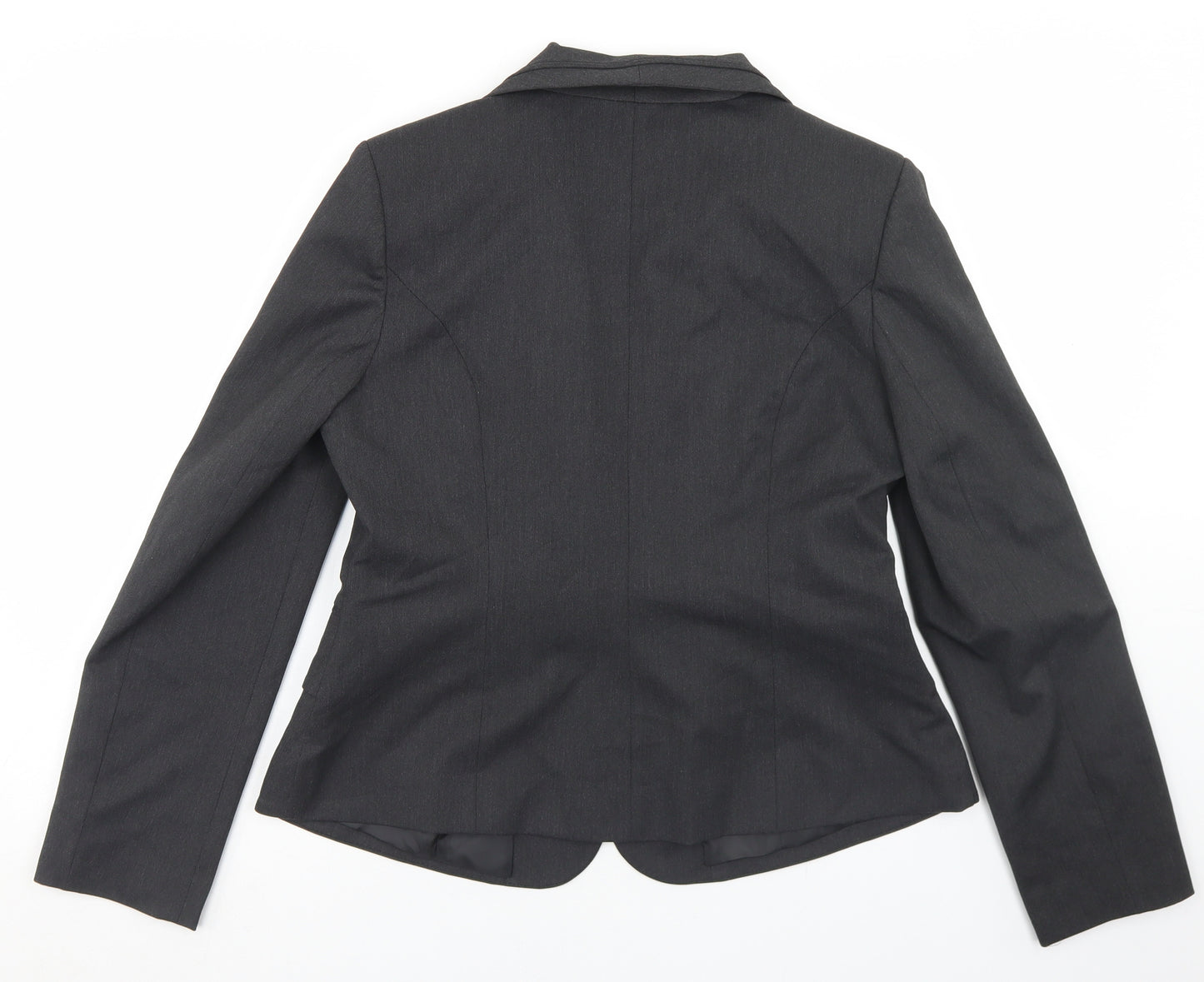 Nesly Womens Grey  Polyester Jacket Blazer Size 16