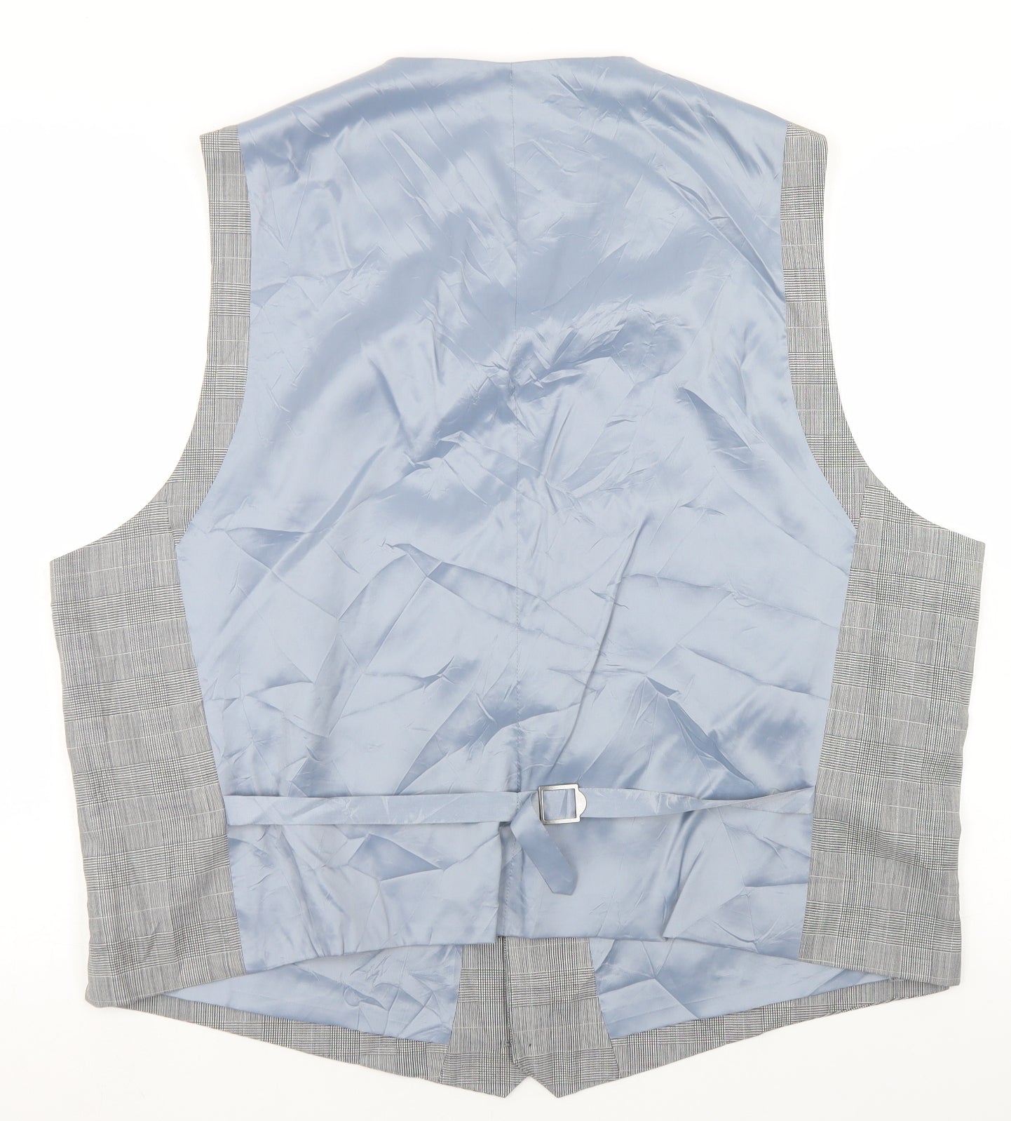 Alfred Brown Mens Grey Plaid Wool Jacket Suit Waistcoat Size 3XL