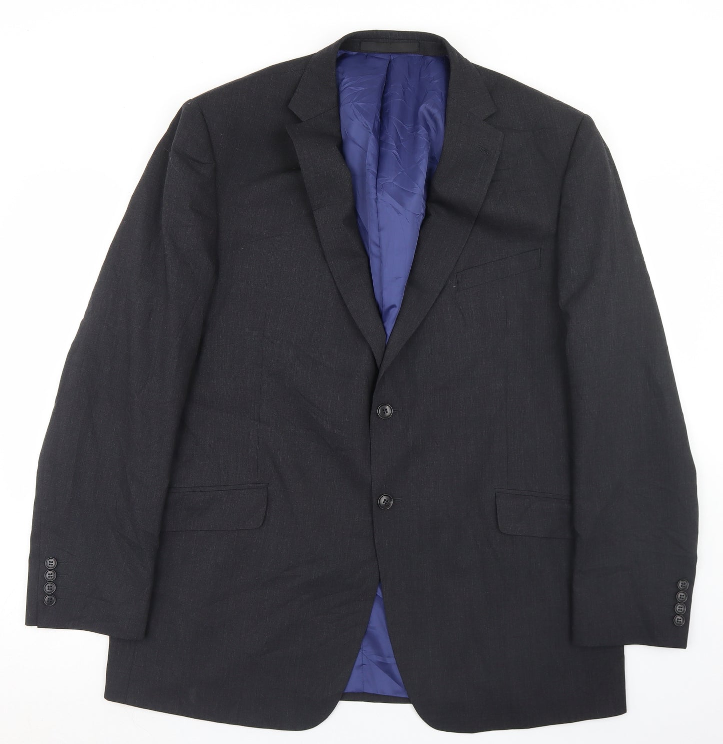 Marks and Spencer Mens Grey  Wool Jacket Blazer Size 46