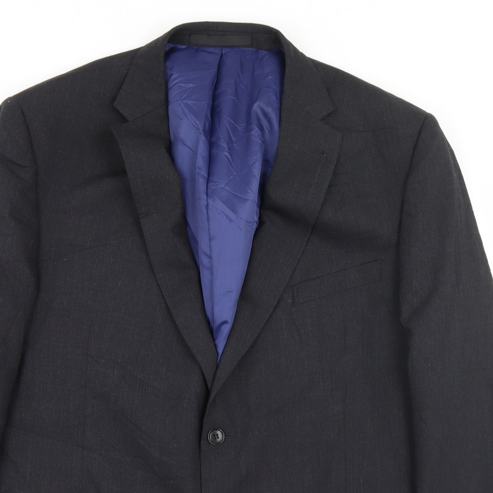 Marks and Spencer Mens Grey  Wool Jacket Blazer Size 46