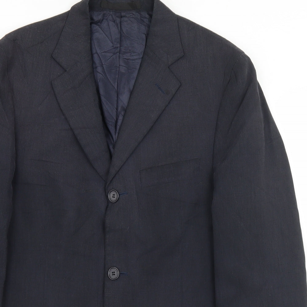 Marks and Spencer Mens Black  Lyocell Jacket Blazer Size 38