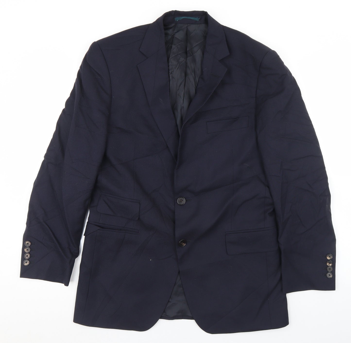 Gieves & Hawkes Mens Blue  Wool Jacket Blazer Size 38