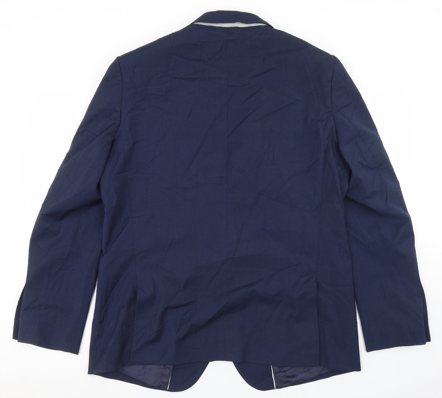 Jeff Banks Mens Blue  Polyester Jacket Blazer Size 44
