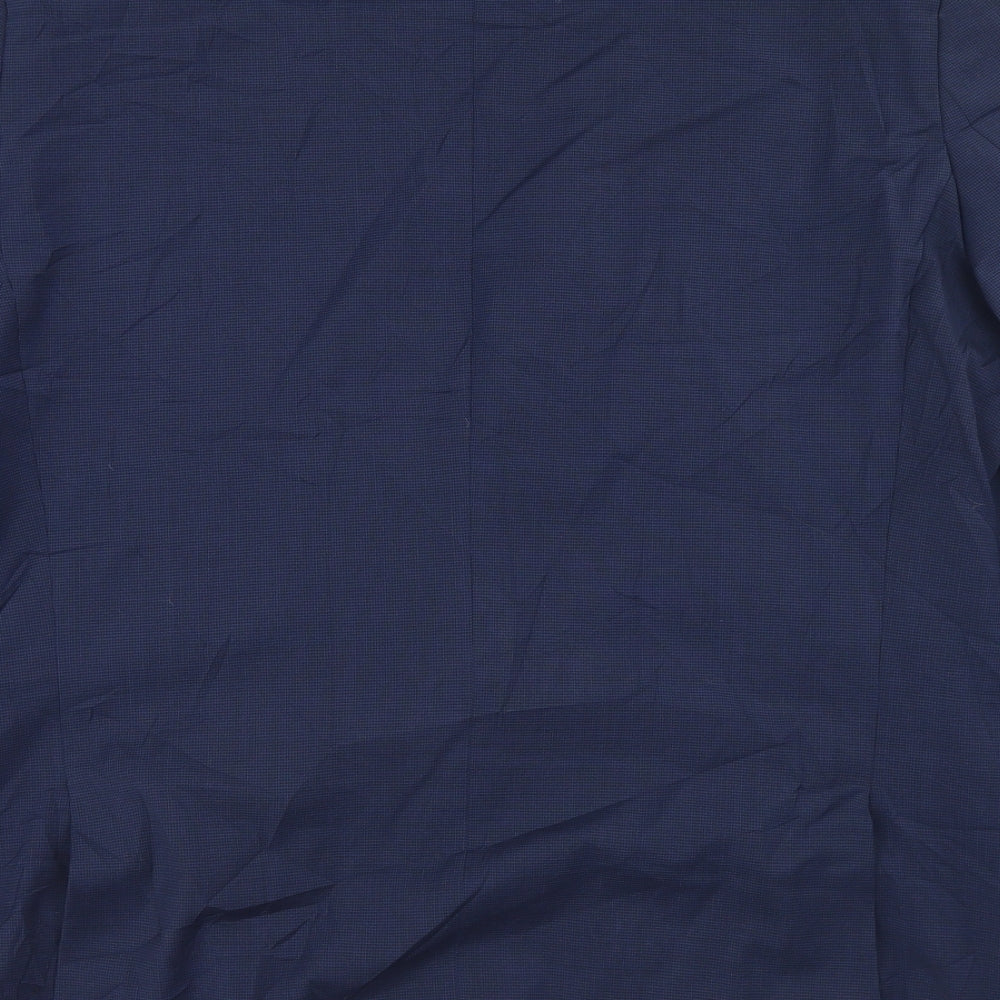 Jeff Banks Mens Blue  Polyester Jacket Blazer Size 44