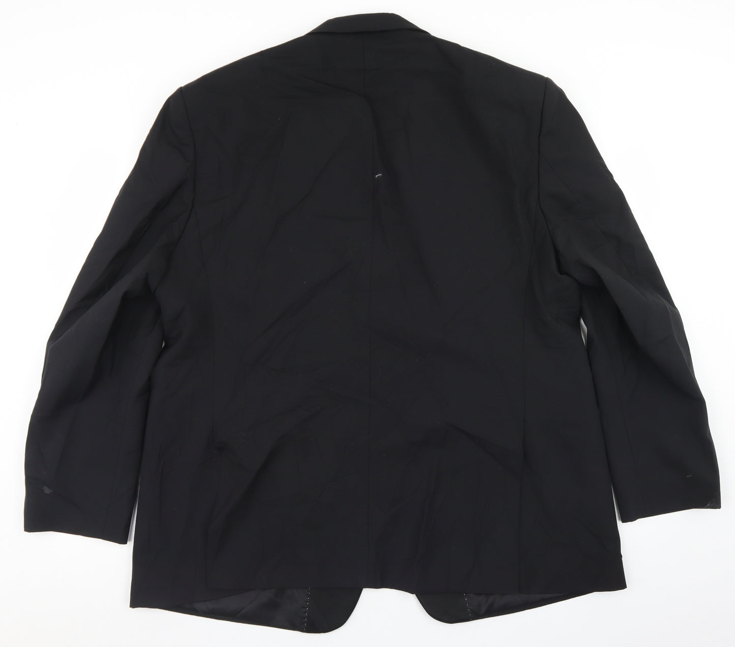 Marks and Spencer Mens Black  Wool Jacket Blazer Size 48