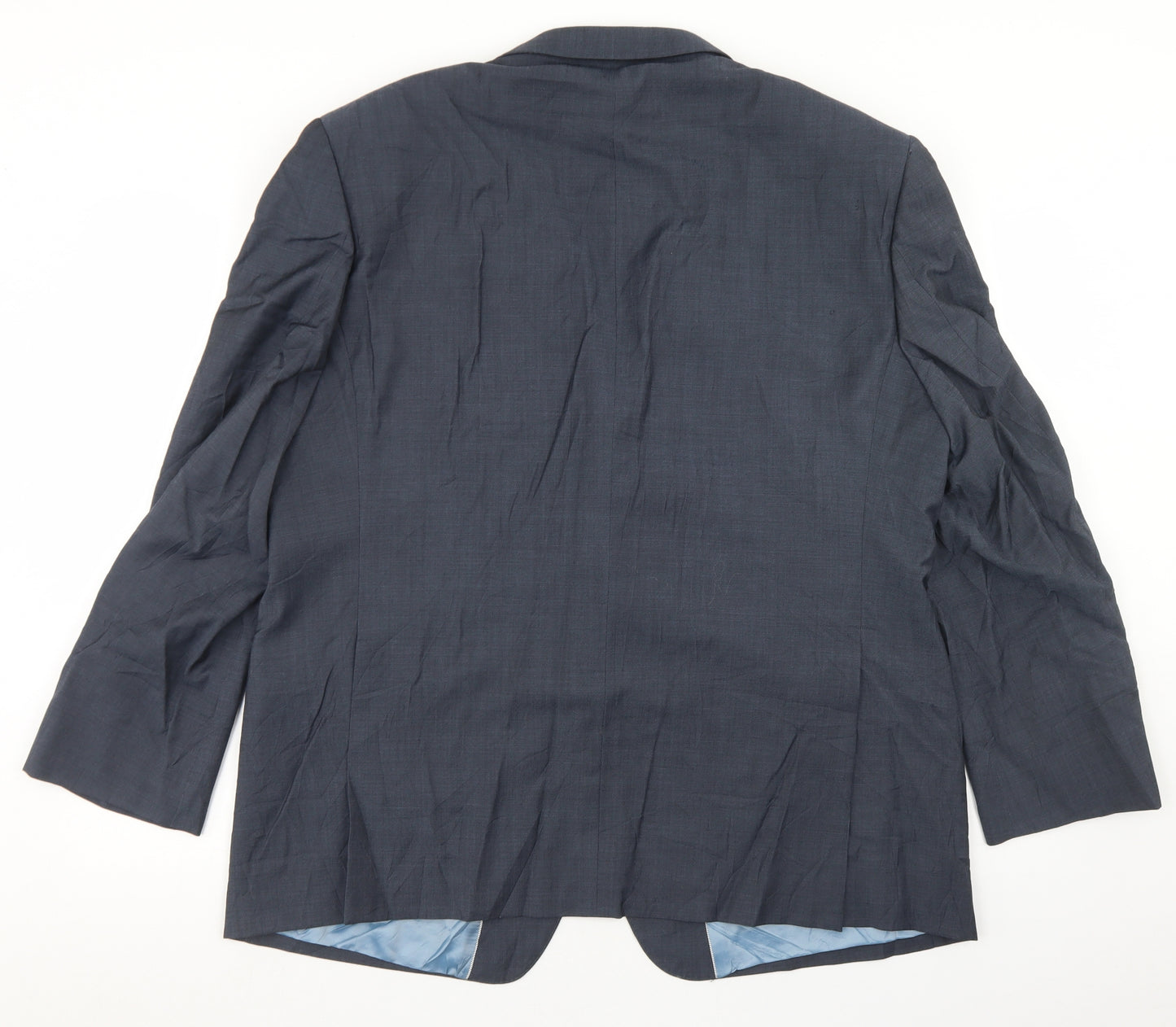 Marks and Spencer Mens Blue  Wool Jacket Blazer Size 46