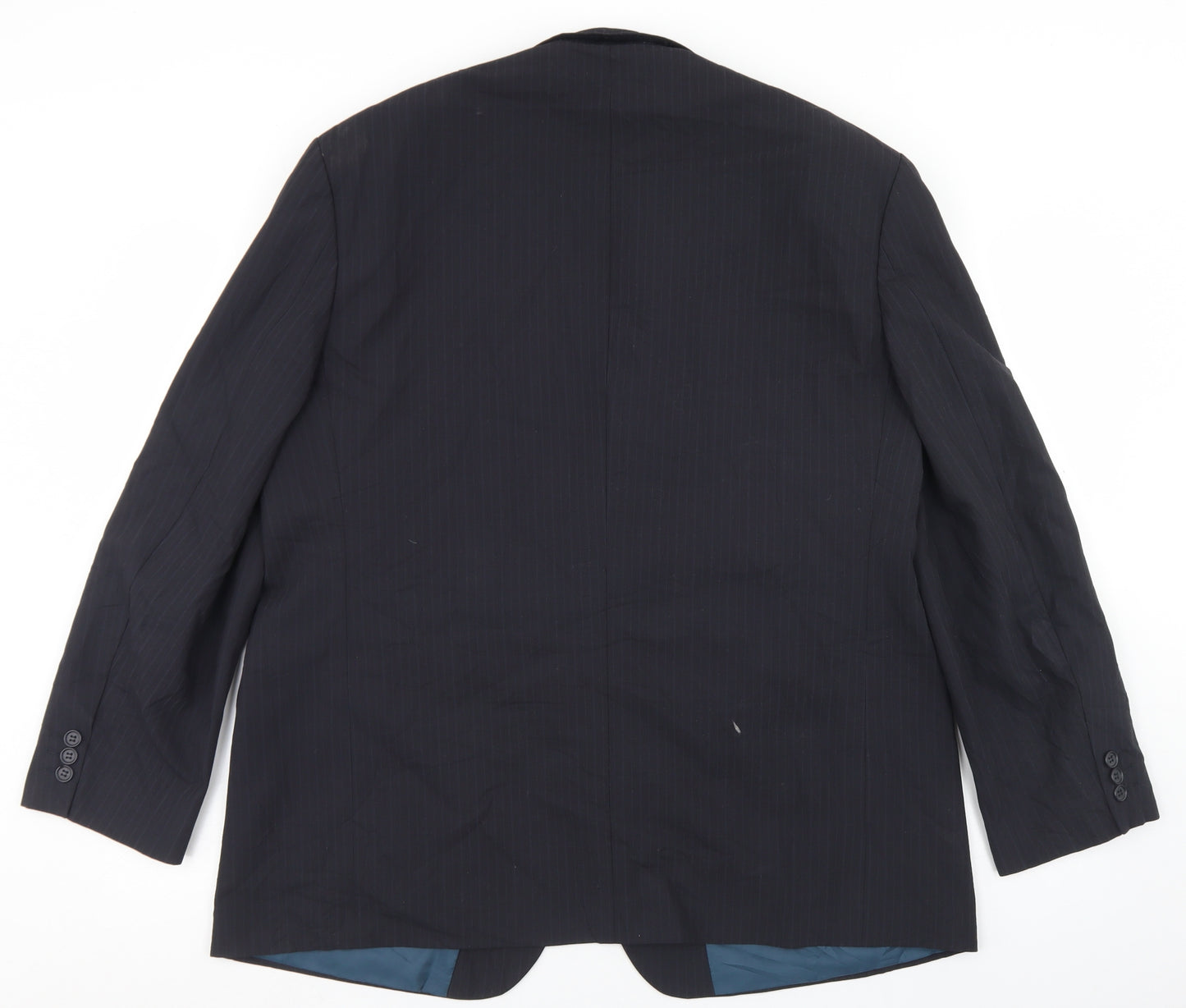 Marks and Spencer Mens Blue Striped Polyester Jacket Blazer Size 44