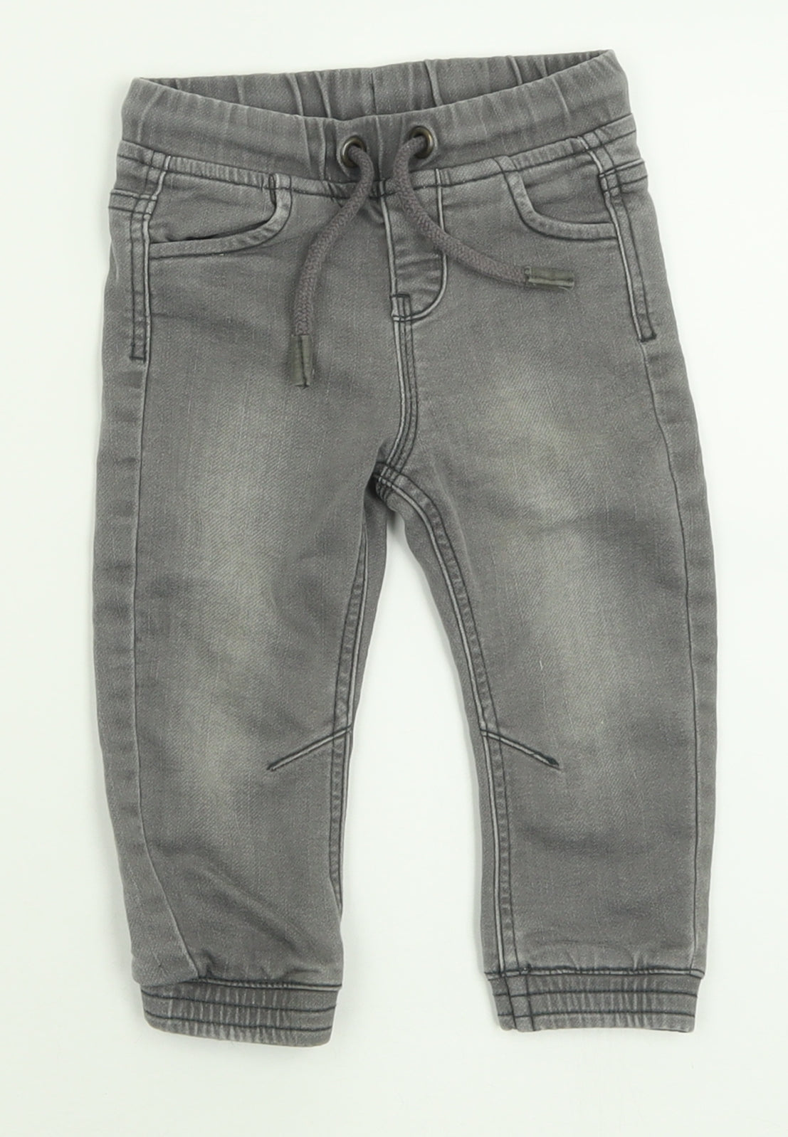 Matalan Boys Grey  Cotton Capri Jeans Size 12-18 Months  Tie