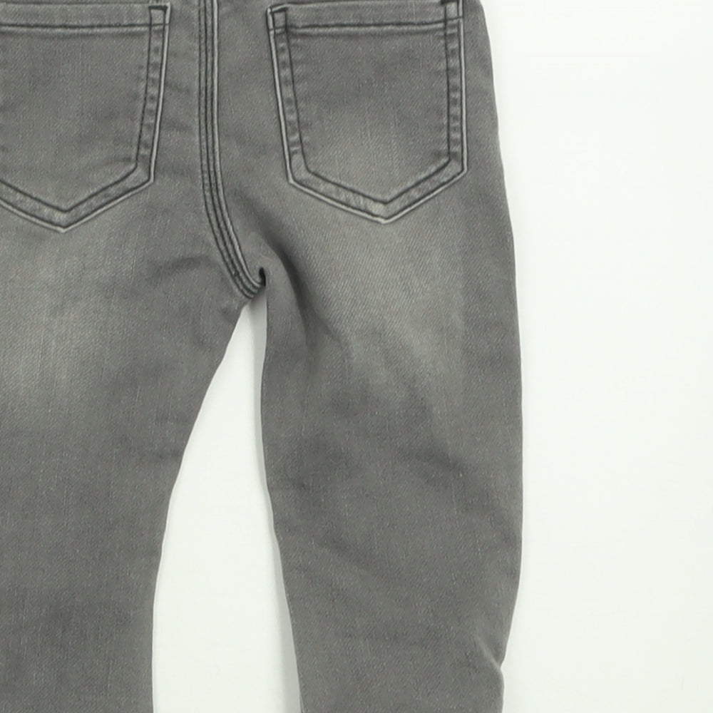 Matalan Boys Grey  Cotton Capri Jeans Size 12-18 Months  Tie