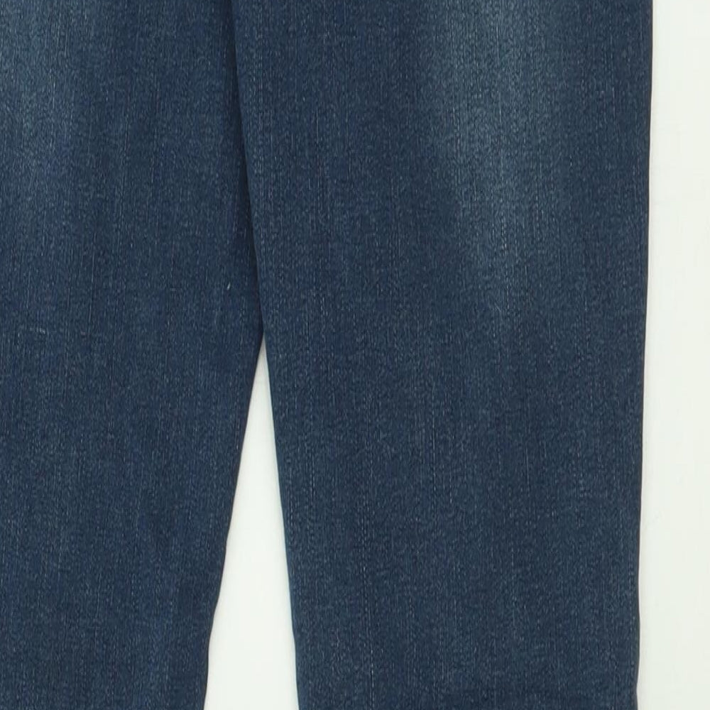 SheIn Womens Blue  Cotton Flared Jeans Size S L31 in Regular Button
