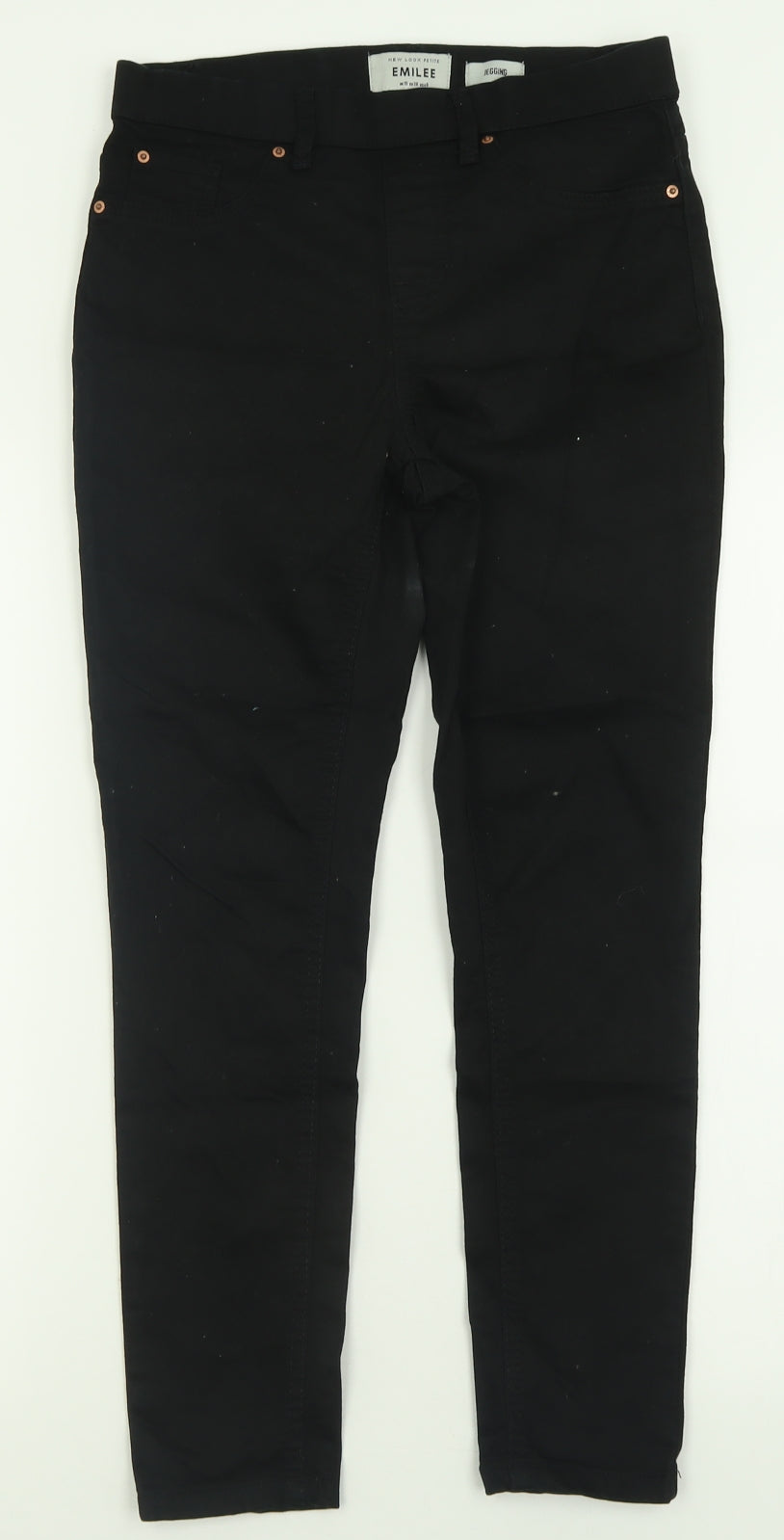 New Look Womens Black  Cotton Jegging Trousers Size 10 L25 in Regular