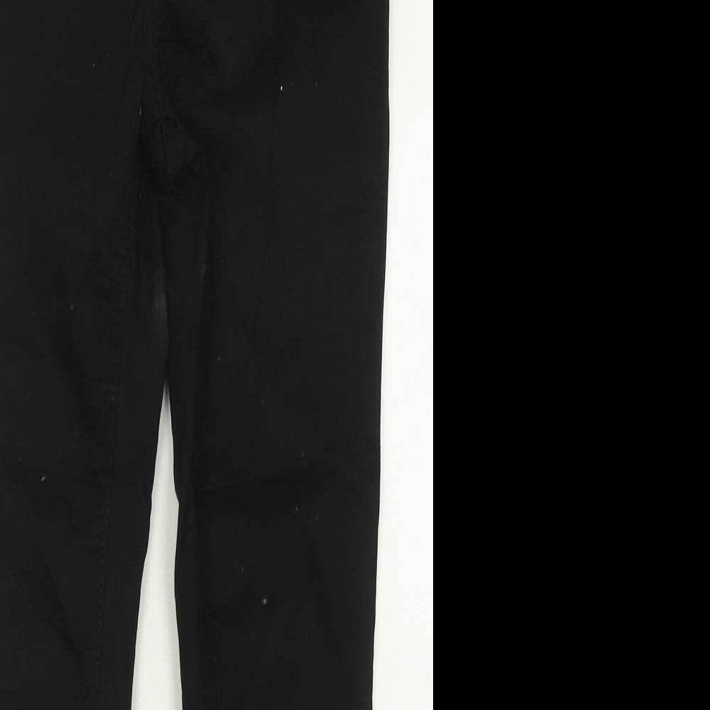 New Look Womens Black  Cotton Jegging Trousers Size 10 L25 in Regular