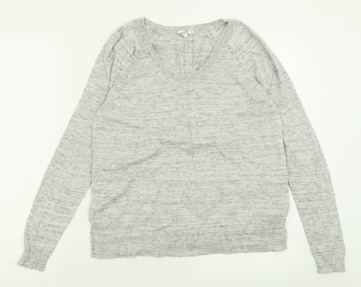 Gap Mens Grey Crew Neck  Cotton Pullover Jumper Size S