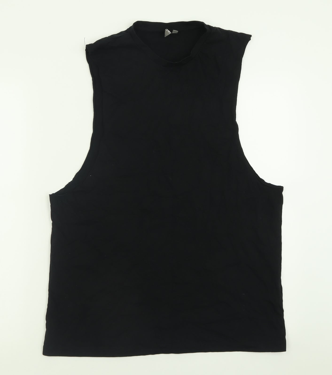 ASOS Womens Black  Cotton Basic Tank Size M Crew Neck