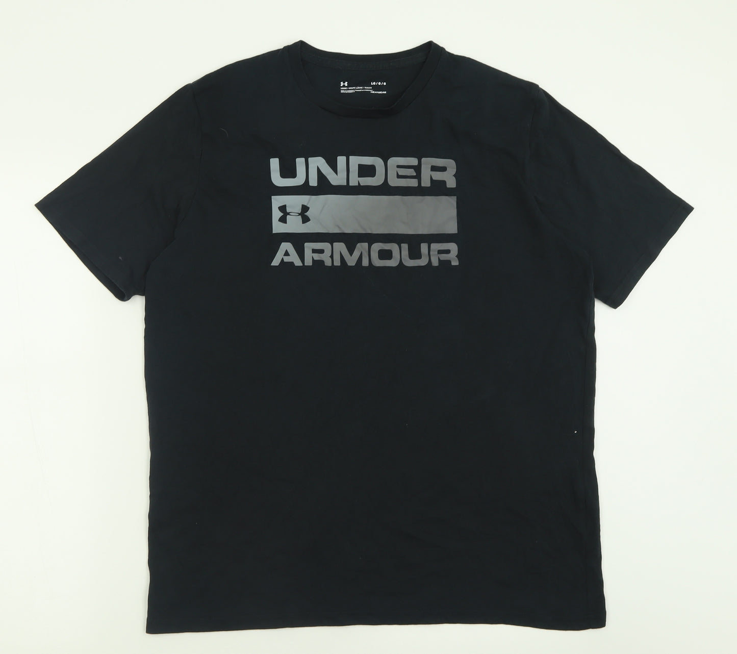 Under armour Mens Black  Polyester  T-Shirt Size L Crew Neck
