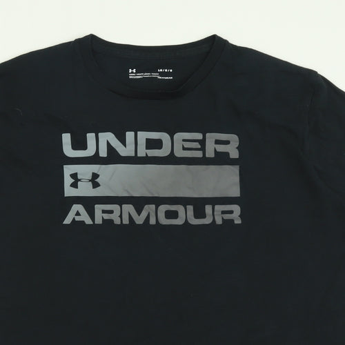 Under armour Mens Black  Polyester  T-Shirt Size L Crew Neck