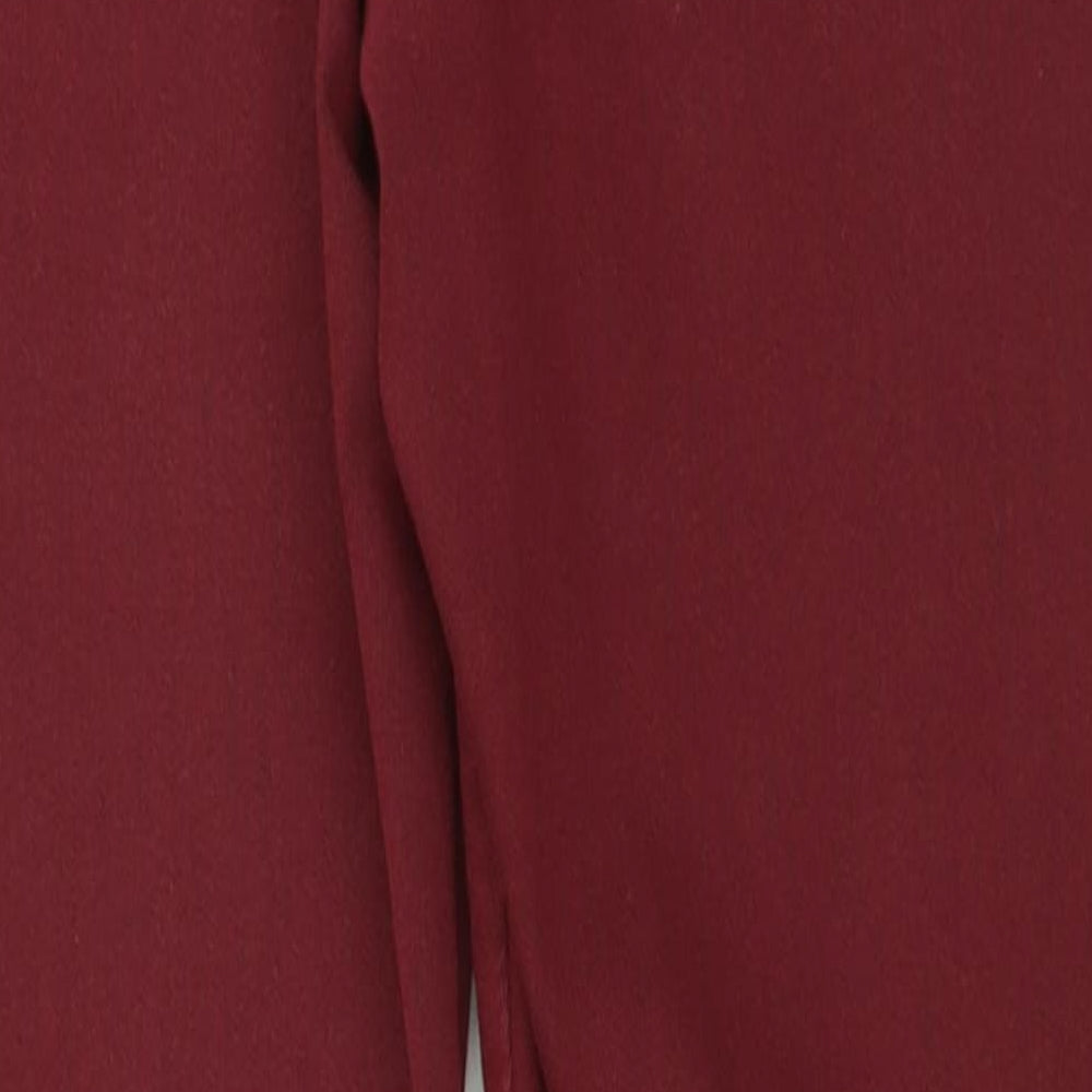 Marks and Spencer Womens Purple  Cotton Jegging Trousers Size 12 L28 in Regular Button