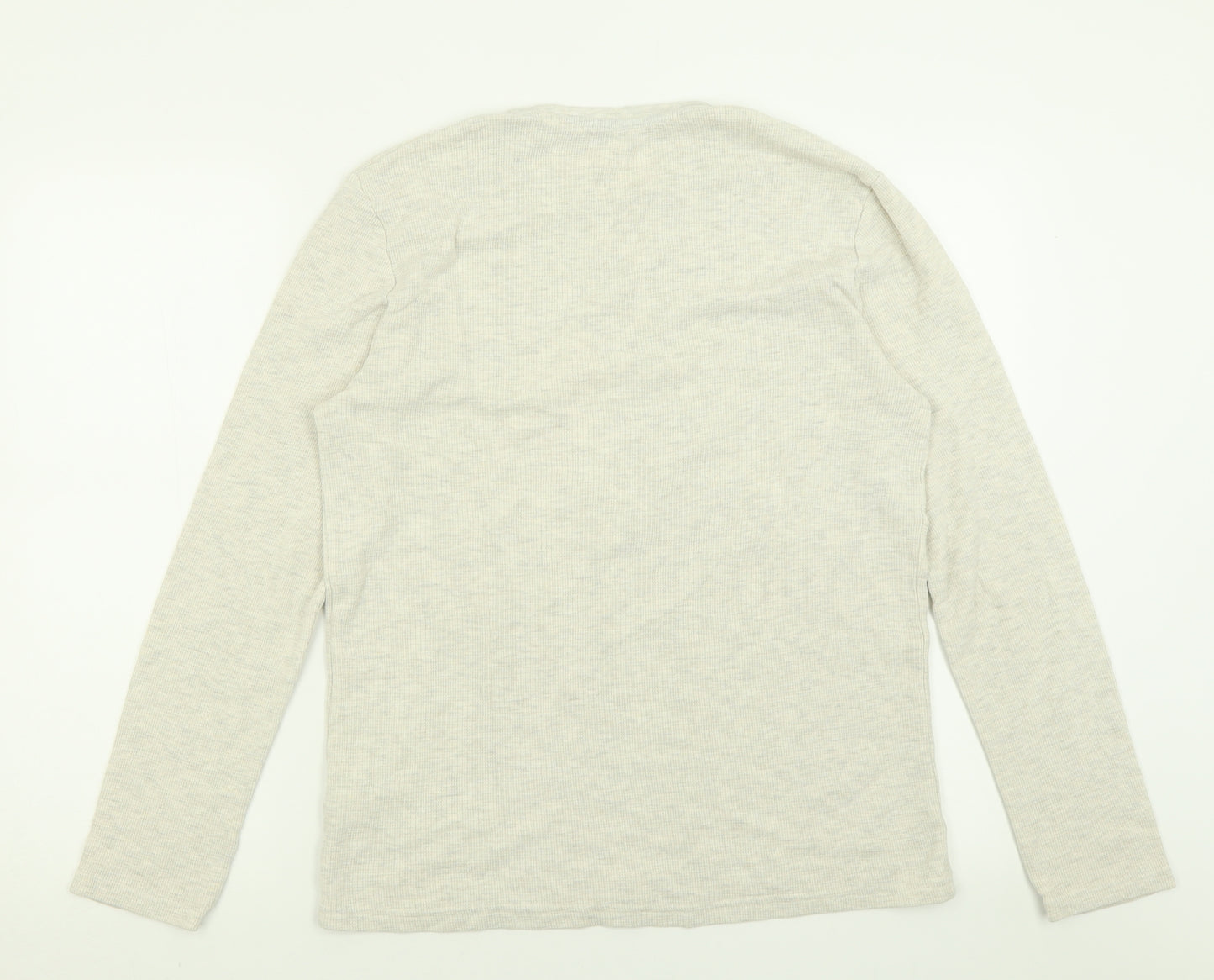F&F Mens Beige Crew Neck  Cotton Pullover Jumper Size M