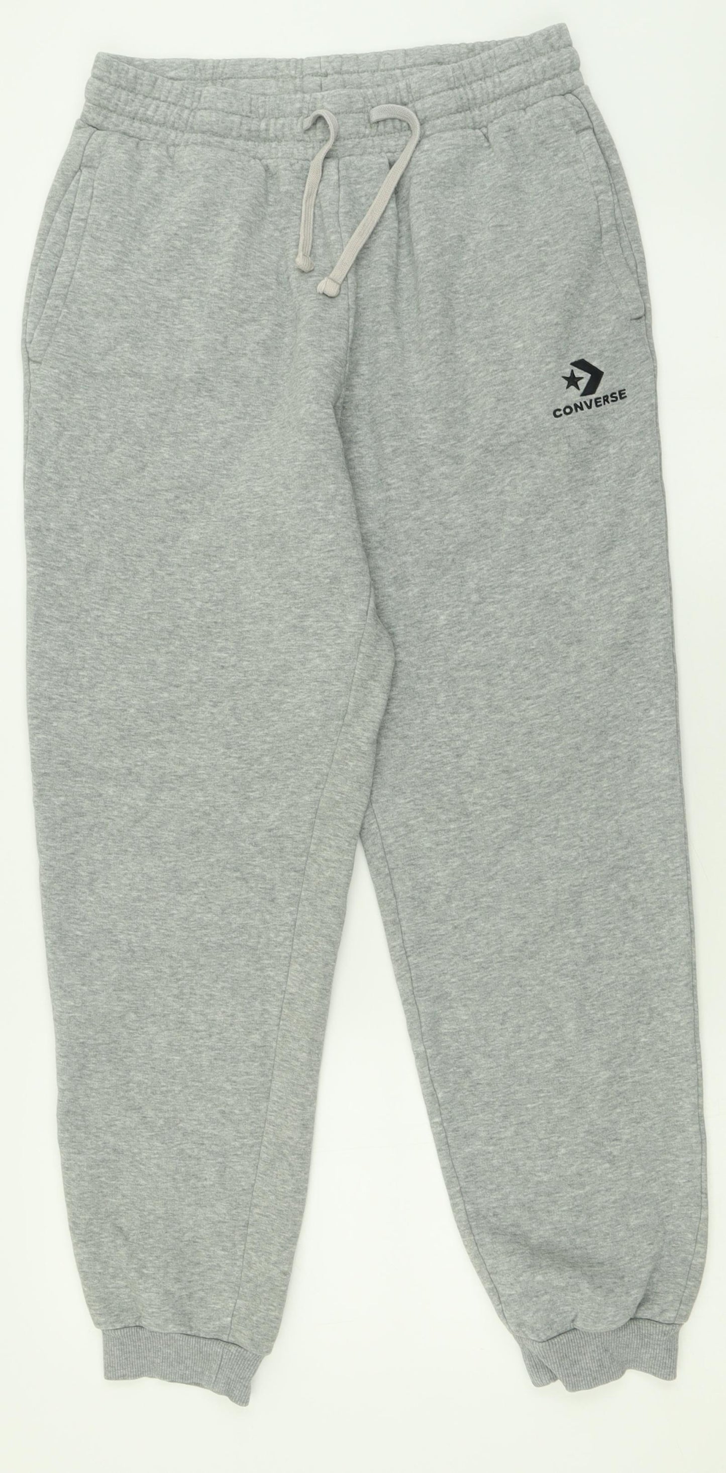 Converse Mens Grey  Cotton Jogger Trousers Size S L30 in Regular Tie