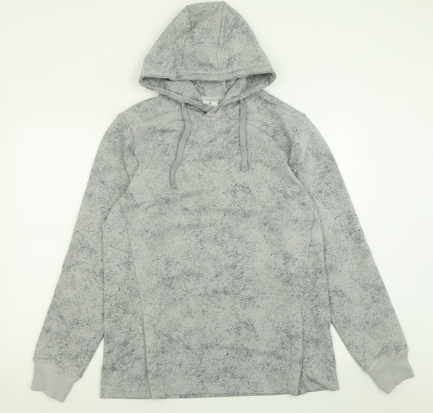 Gymshark Womens Grey Geometric Cotton Pullover Hoodie Size M  Pullover