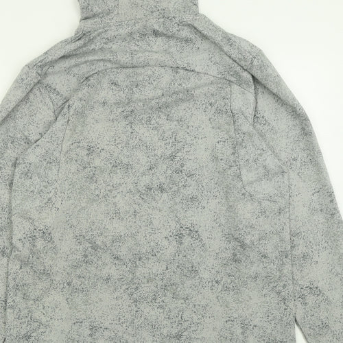 Gymshark Womens Grey Geometric Cotton Pullover Hoodie Size M  Pullover