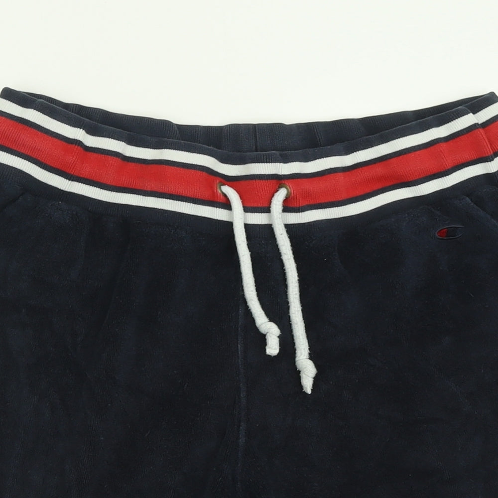 Champion Mens Blue  Cotton Bermuda Shorts Size M L7 in Regular Tie