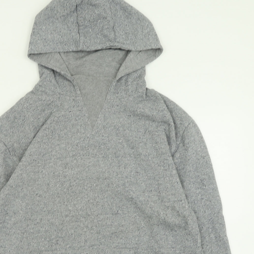 Cedar Wood State Mens Grey  Polyester Pullover Hoodie Size L