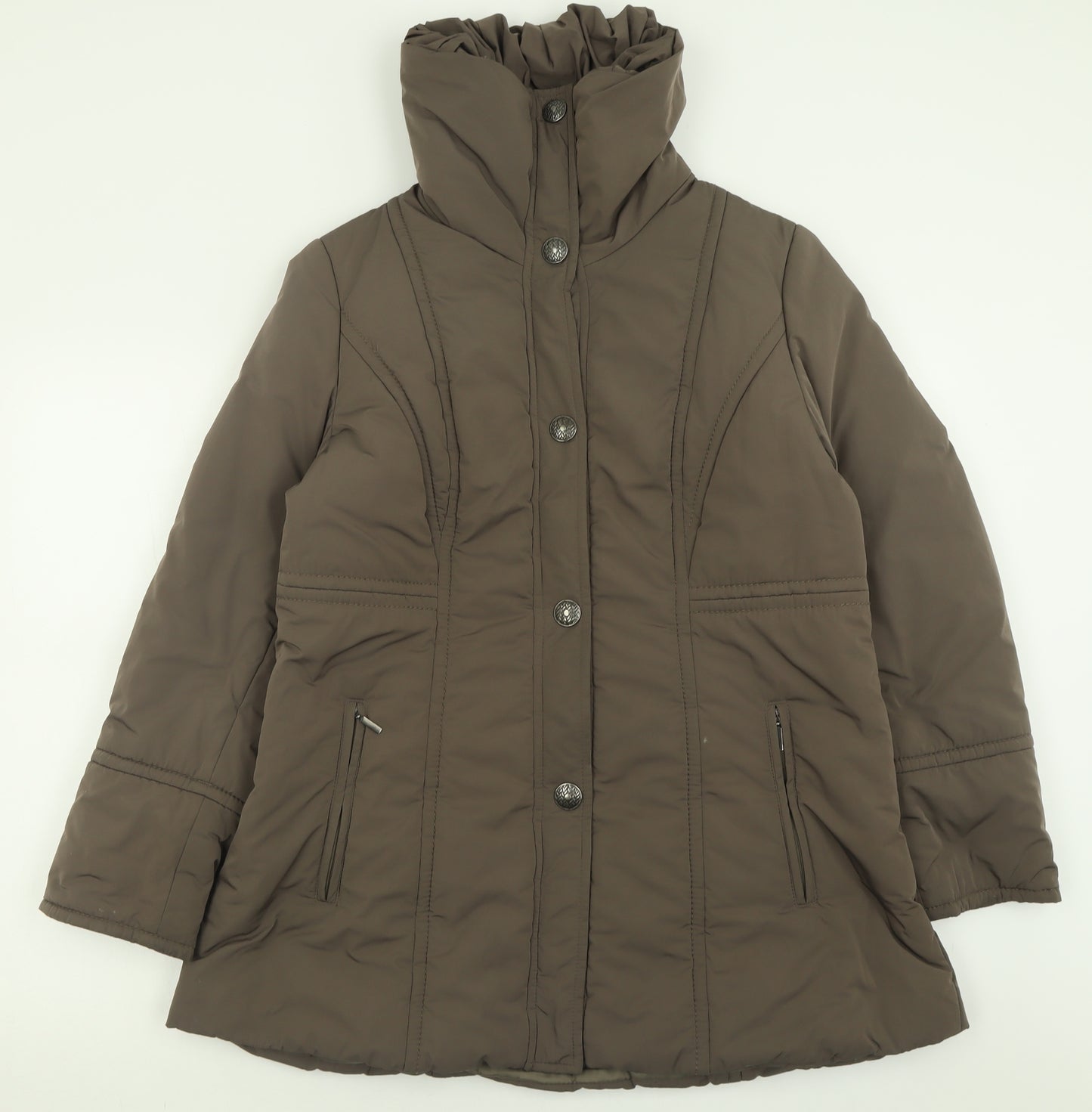 Viyella Womens Brown   Jacket Coat Size 14  Zip