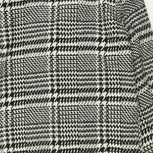 George Womens White Geometric  Overcoat Coat Size 14  Button