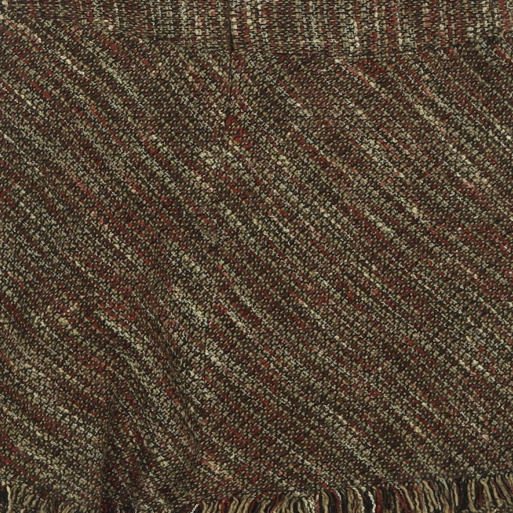 Morgan de Toi Womens Brown  Acrylic A-Line Skirt Size 12   Zip
