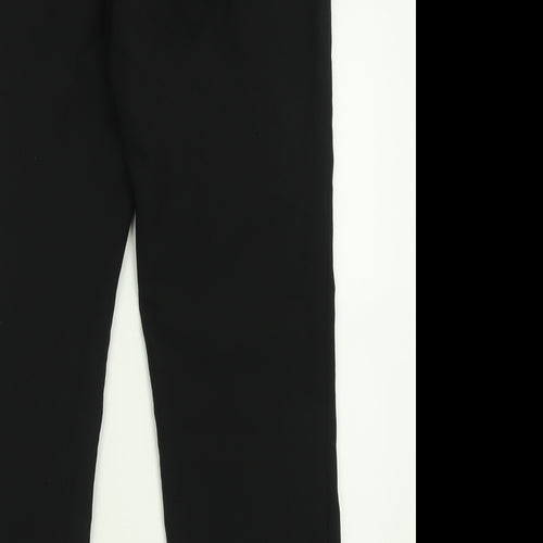 Marks and Spencer Mens Black  Polyester Trousers  Size 36 L29 in Slim Button - Short Leg